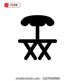picnic area icon or logo isolated sign symbol vector illustration - high quality black style vector icons
