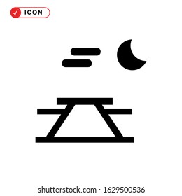 picnic area icon or logo isolated sign symbol vector illustration - high quality black style vector icons
