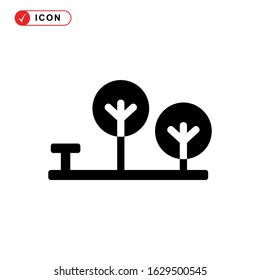 picnic area icon or logo isolated sign symbol vector illustration - high quality black style vector icons
