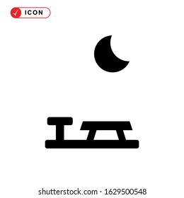 picnic area icon or logo isolated sign symbol vector illustration - high quality black style vector icons
