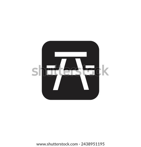 picnic area icon white background .eps