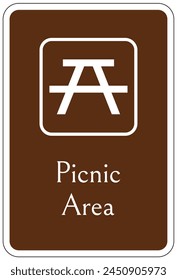 Picnic area sign and labels