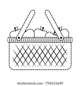 picnic basket with apples