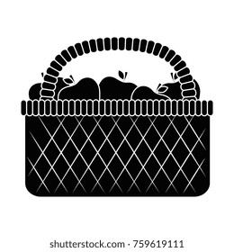 picnic basket with apples