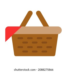 picnic basket clip art vector illustration