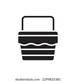 Ilustración de vectores de iconos de cesta de picnic