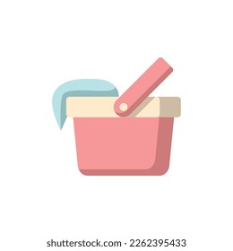 Picnic Basket Flat Icon Vector Illustration -  Spring Season Icon Concept.