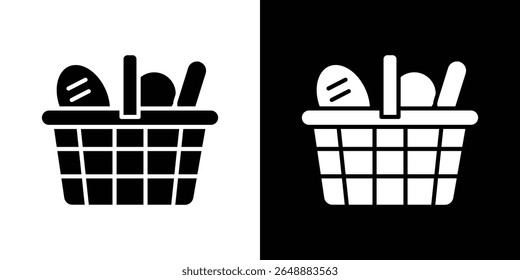 Picnic basket icon of a flat style vector