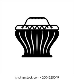 Picnic Basket Icon, Picnic Hamper, Basket Is Used To Hold Food, Tableware For A Picnic Trip Vector Art Illustration