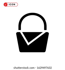 picnic basket icon or logo isolated sign symbol vector illustration - high quality black style vector icons
