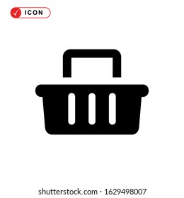 picnic basket icon or logo isolated sign symbol vector illustration - high quality black style vector icons
