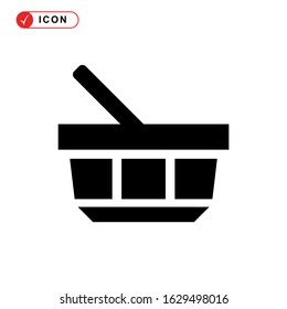 picnic basket icon or logo isolated sign symbol vector illustration - high quality black style vector icons
