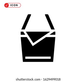 picnic basket icon or logo isolated sign symbol vector illustration - high quality black style vector icons
