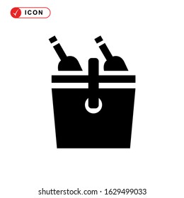 picnic basket icon or logo isolated sign symbol vector illustration - high quality black style vector icons
