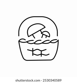 picnic basket icon sign vector