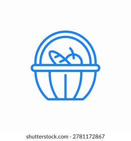 picnic basket icon sign vector