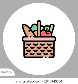 Picnic basket icon sign vector,Symbol, logo illustration for web and mobile