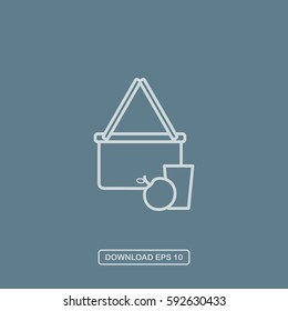 Picnic basket icon vector