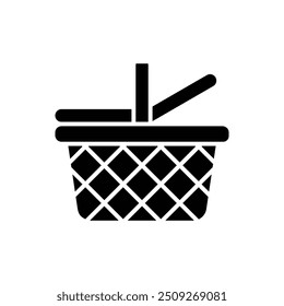 ícone de cesta de piquenique vetor modelo de design simples e limpo