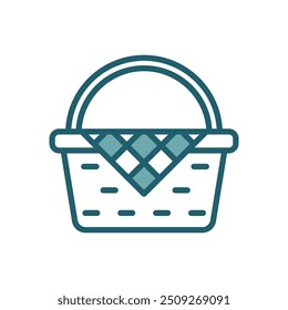 picnic basket icon vector design template simple and clean