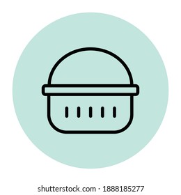 Picnic basket icon vector illustration