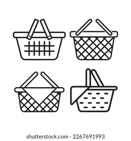 picnic basket icon vector illustration logo design