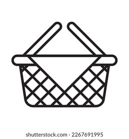 picnic basket icon vector illustration logo design