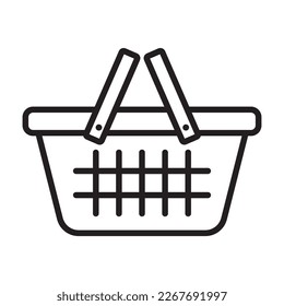 Picknick-Korb-Symbol, Vektorgrafik-Logo-Design