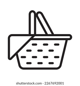 diseño de imagen de icono de cesta picnic vectorial