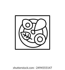 picnic basket icon vector. Linear style sign for mobile concept and web design.