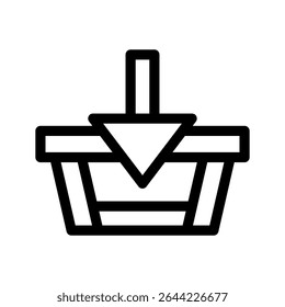 Ilustración de diseño de símbolo de Vector de icono de cesta de picnic