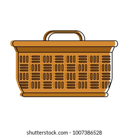 Picnic basket isolated