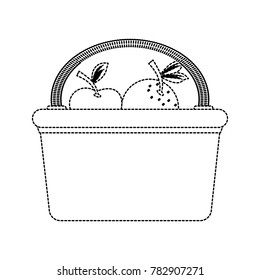 Picnic basket isolated