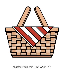 picnic basket isolated icon