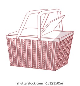 picnic basket isolated icon