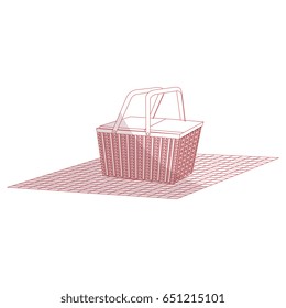 picnic basket isolated icon