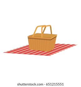 picnic basket isolated icon