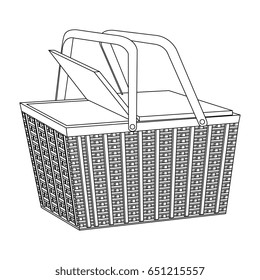 picnic basket isolated icon