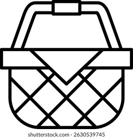 Picnic Basket New Creative Icon Design Vector