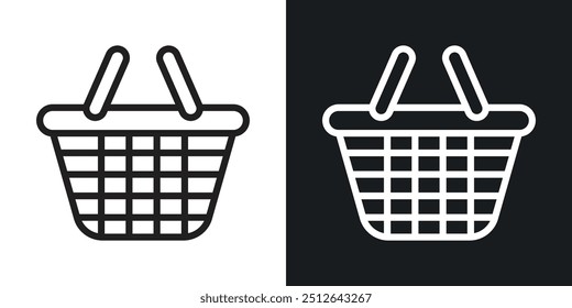 Cesta de picnic delineado icono de colección de Vector.