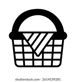 A picnic basket representing outdoor dining and leisure activities.