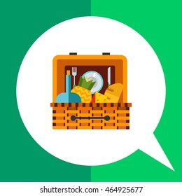 Picnic Basket Vector Icon