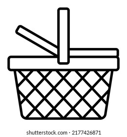 Picnic Basket vector icon. Can be used for printing, mobile and web applications.