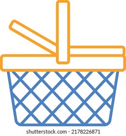 Picnic Basket vector icon. Can be used for printing, mobile and web applications.