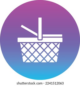 Picnic Basket Vektorsymbol. Kann für Druck-, Mobil- und Web-Anwendungen verwendet werden.