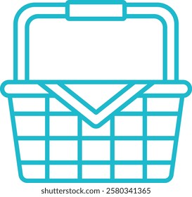 Picnic Basket vector icon. Can be used for printing, mobile and web applications.