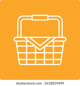 Picnic Basket vector icon. Can be used for printing, mobile and web applications.