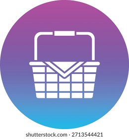 Icono de Vector de la cesta de picnic. Se puede utilizar para aplicaciones de impresión, móviles y de Web.