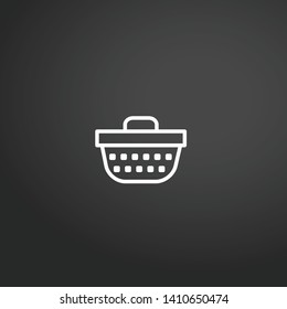 Picnic Basket vector icon. Picnic Basket concept stroke symbol design. Thin graphic elements vector illustration, outline pattern for your web site design, logo, UI. EPS 10.