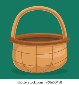 Picnic Basket Vector Illustration